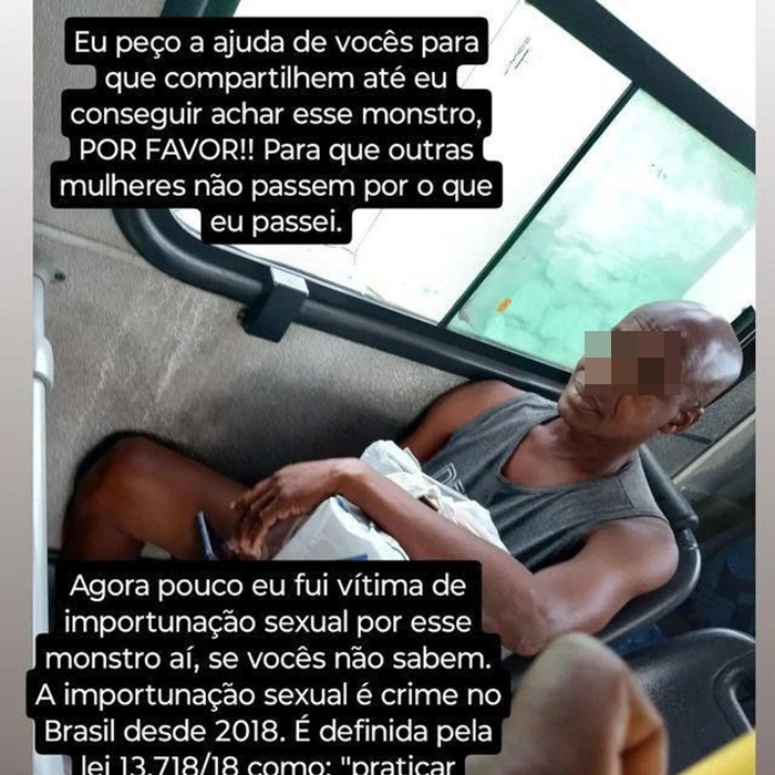 Homem mostra vídeos de masturbação para mulher dentro de ônibus em Salvador