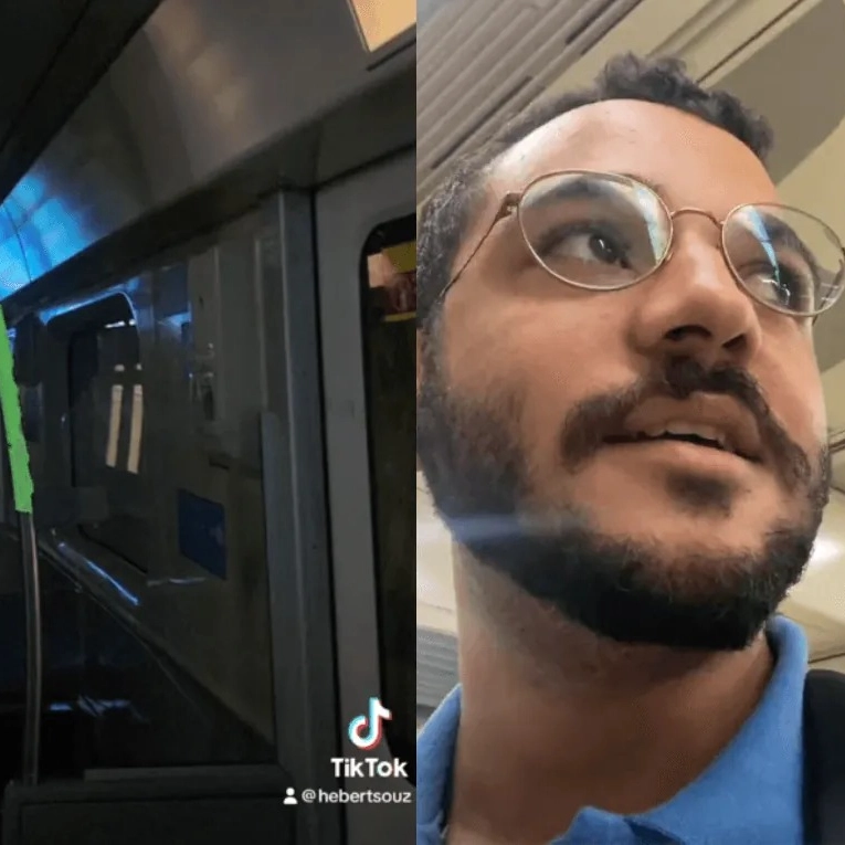 VÍDEO: jovem viraliza após cochilar no metrô de Salvador e acordar com luzes apagadas