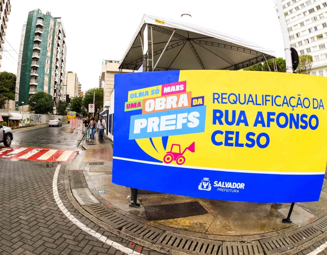 Rua Afonso Celso, na Barra, será requalificada com investimento de R$ 2,5 milhões