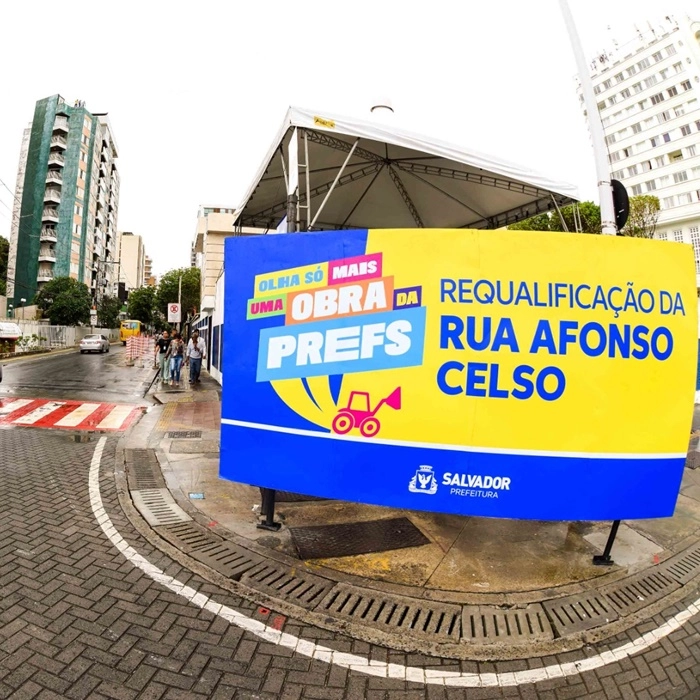 Rua Afonso Celso, na Barra, será requalificada com investimento de R$ 2,5 milhões