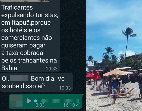 MENTIRA! Vídeo de confusão na praia não foi gravado em Salvador e não tem relação com o tráfico