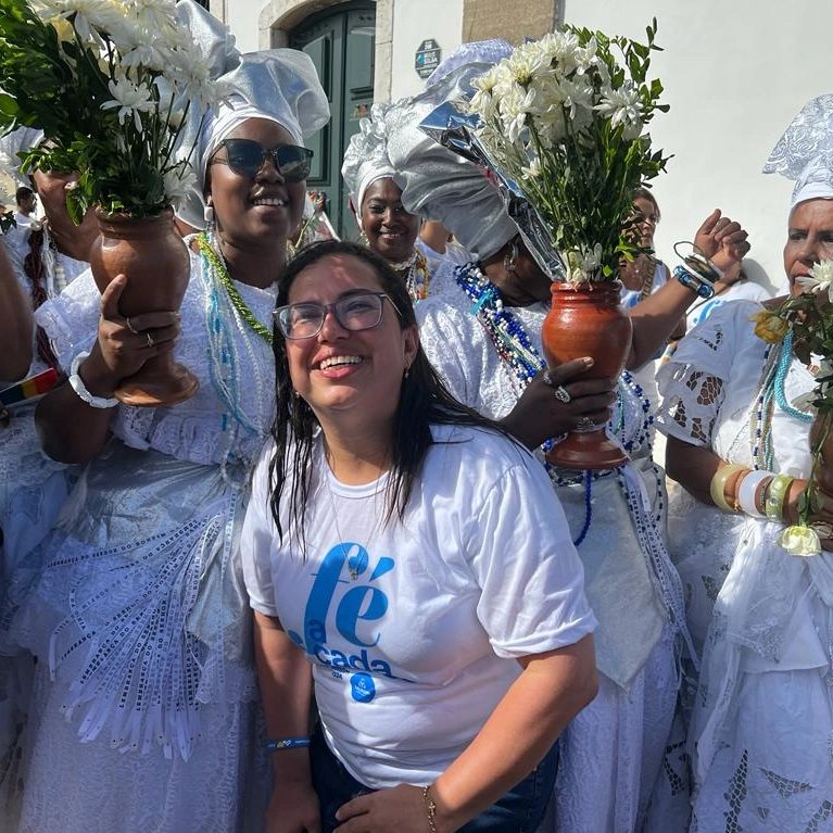 No Bonfim, Ana Paula Matos fala sobre futuro eleitoral: 'estarei ao lado de Bruno em qualquer condição'