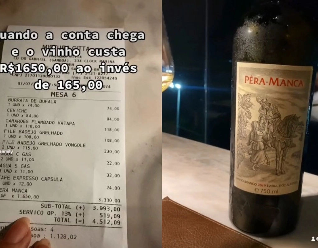 Grupo que viralizou ao errar preço de vinho em restaurante de Salvador ganha cortesia