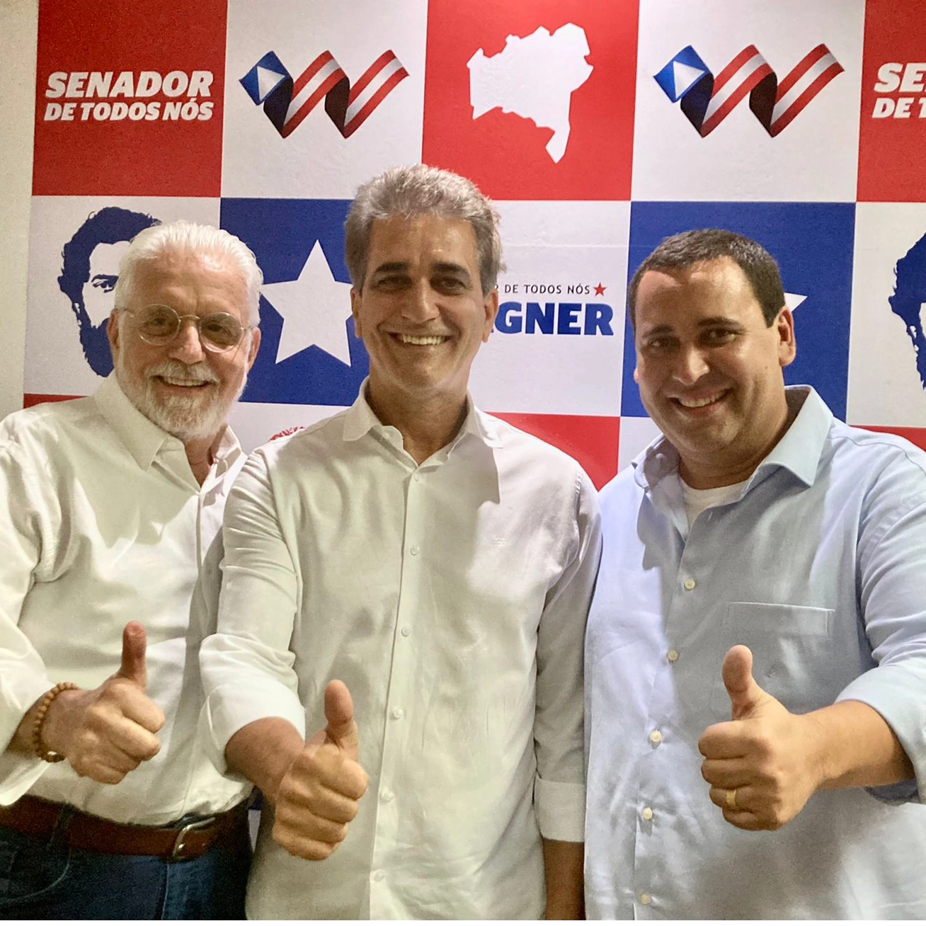 Wagner, Robinson e Éden se encontram para discutir eleição em Salvador