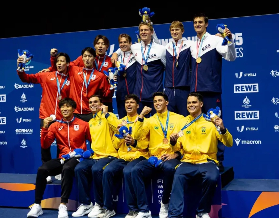Brasil leva medalha na natação, a 1ª nos Jogos Mundiais Universitários