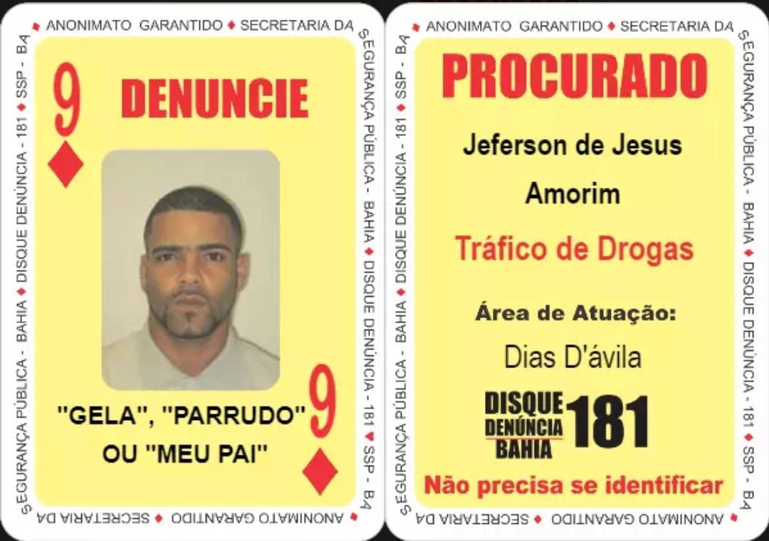 Morre 9 de Ouros do Baralho do Crime da SSP durante Operação Força Total