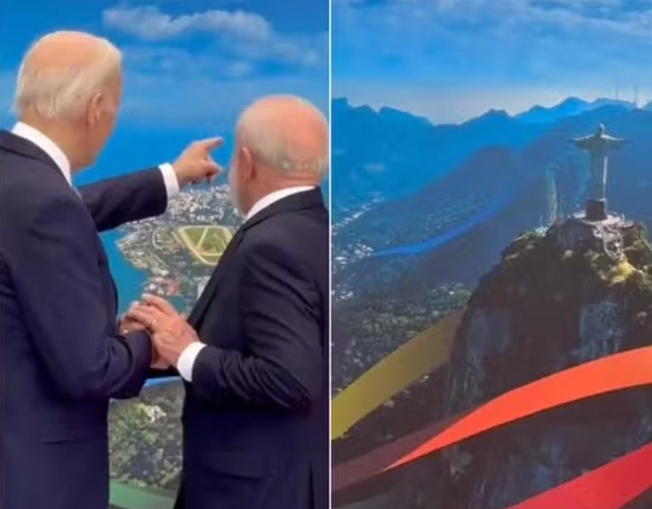 G20: De mãos dadas com Lula, Biden se encanta com Cristo Redentor; assista