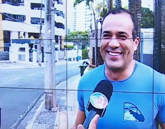 Bruno é flagrado em corrida matinal e fala sobre tarifa de ônibus: 'A gente lamenta'