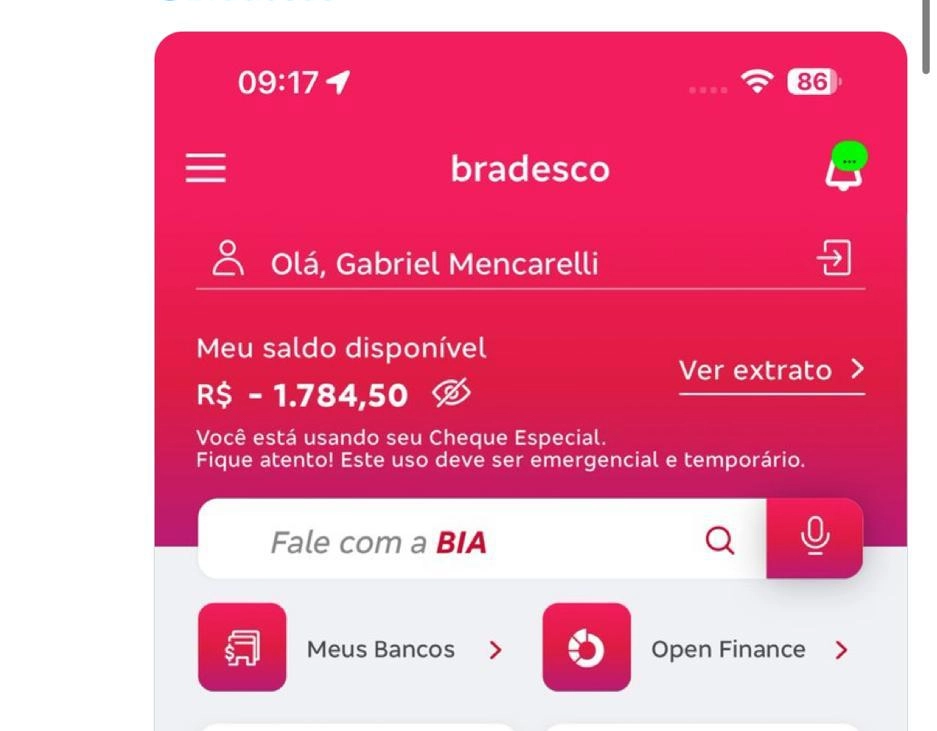 Dinheiro sumiu, conta negativou? Clientes relatam problemas no Bradesco