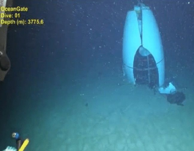 Guarda Costeira dos EUA revela como ficou o submersível Titan que implodiu no fundo do oceano