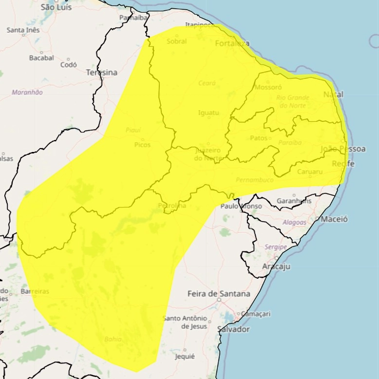 Mais de 140 cidades baianas estão em risco de vendaval; saiba quais