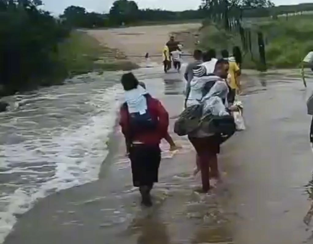 Pais atravessam correnteza com filhos nas costas para chegarem à escola na Bahia: 'Ninguém resolve'