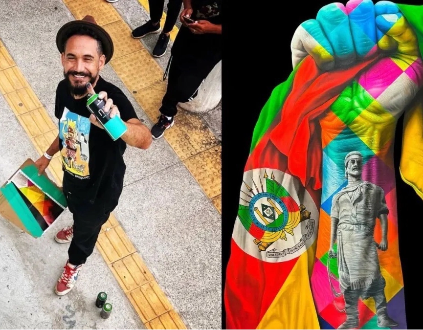 Resiliência: Eduardo Kobra anuncia leilão de obra inédita em prol do Rio Grande do Sul