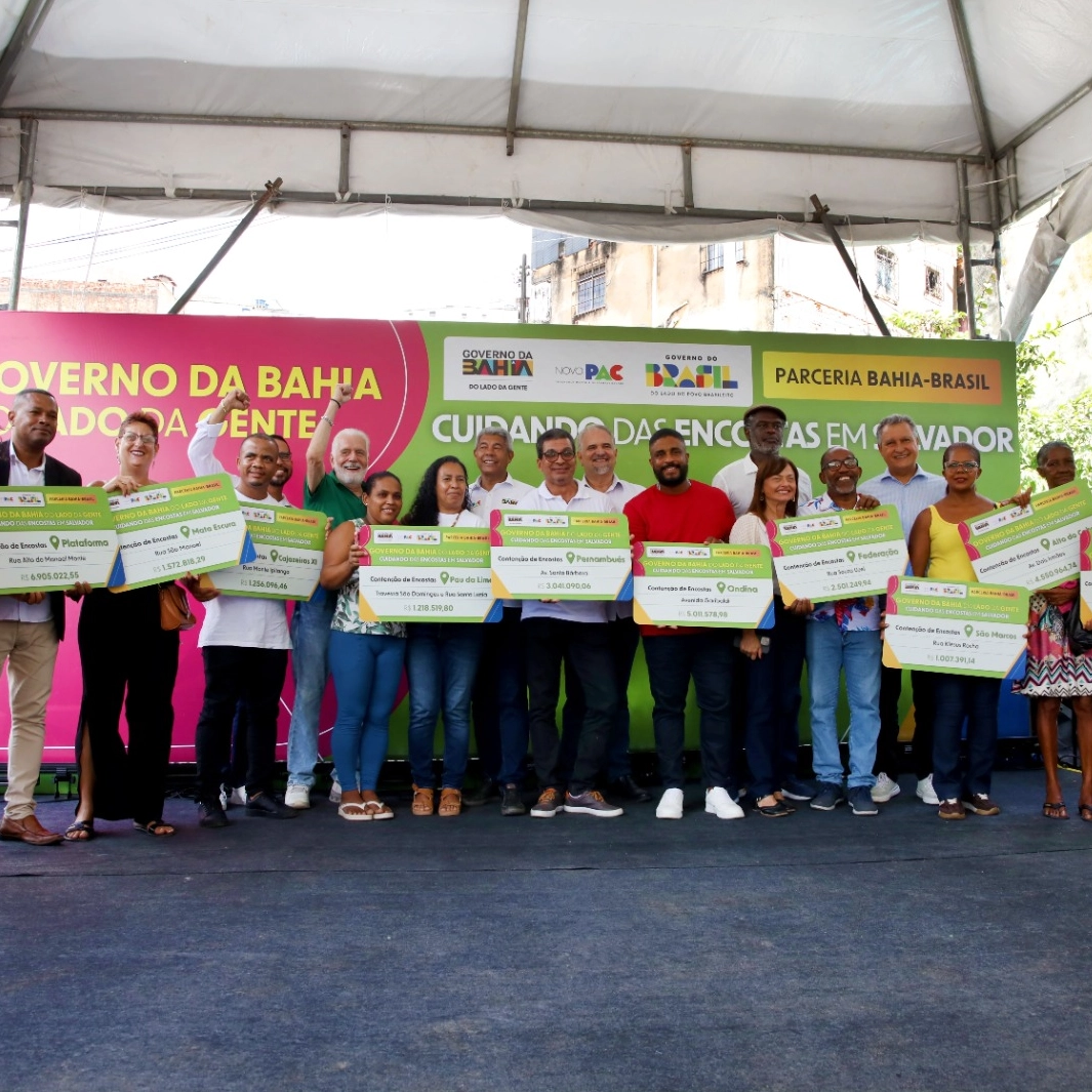 Salvador recebe obras de contenção de encostas com investimento de R$ 27 milhões do Novo PAC