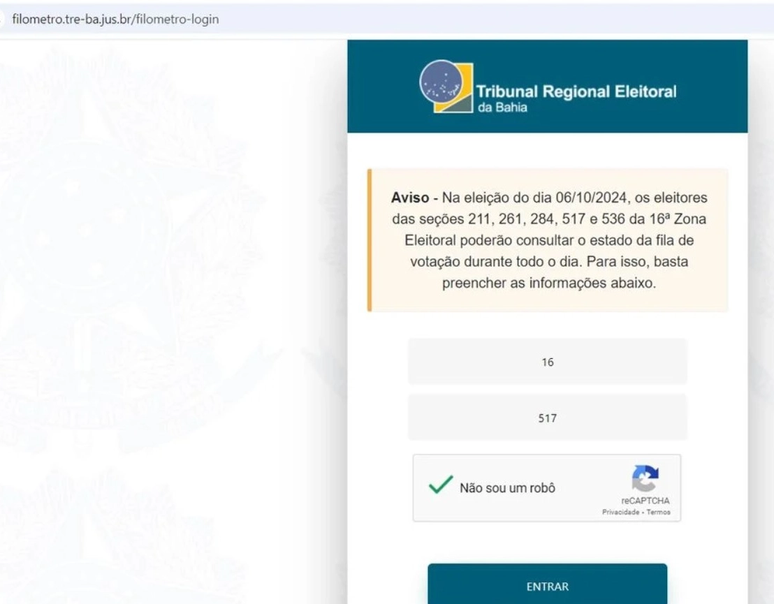 Filômetro: Eleitores podem verificar tempo de espera na fila de votação