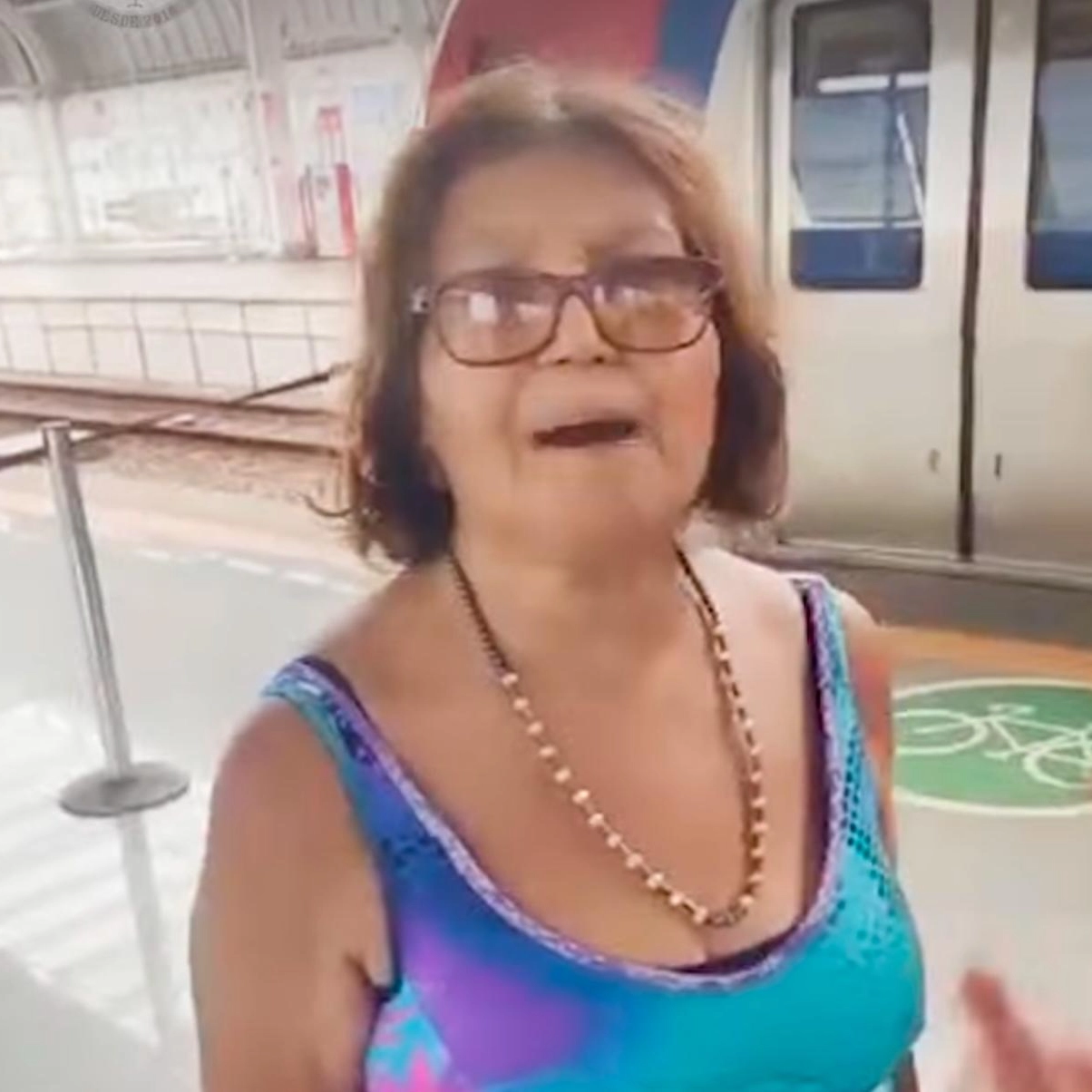 Idosa presa por injúria racial no metrô de Salvador é liberada após audiência de custódia