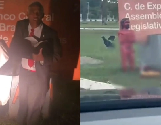 Isidório cobre imagem de Exu com parte íntima exposta, em Salvador: 'Esculhambação'