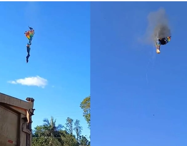 Balão cai e deixa ao menos oito mortos em Santa Catarina