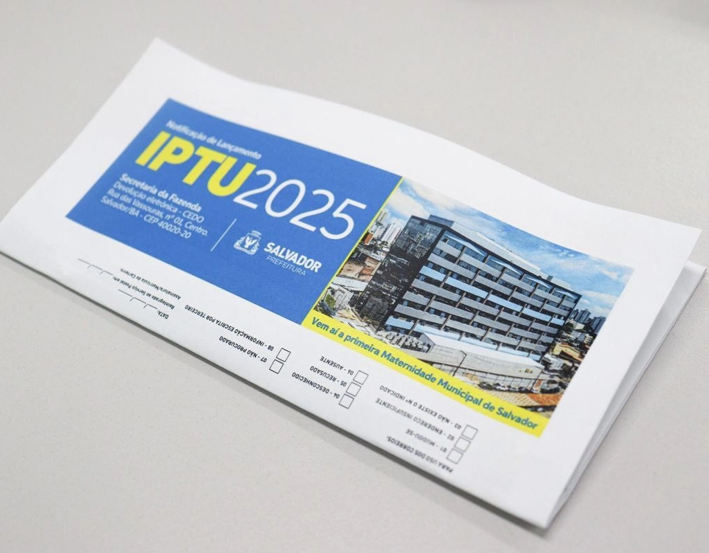 IPTU 2025: Prefeitura de Salvador inicia envio de boletos