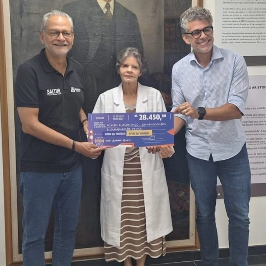 Hospital Aristides Maltez recebe doação de R$ 28 mil da Maratona Salvador