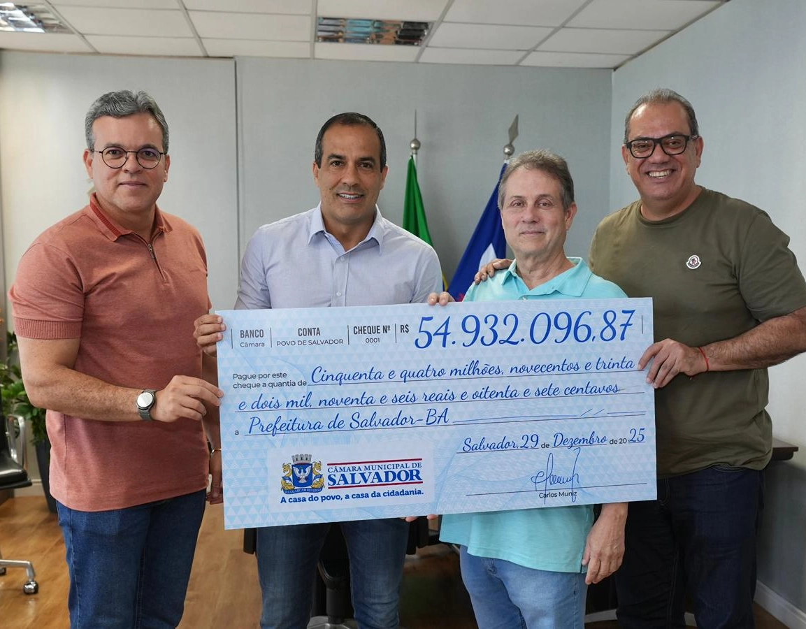 Câmara de Salvador devolve quase R$ 55 milhões à Prefeitura