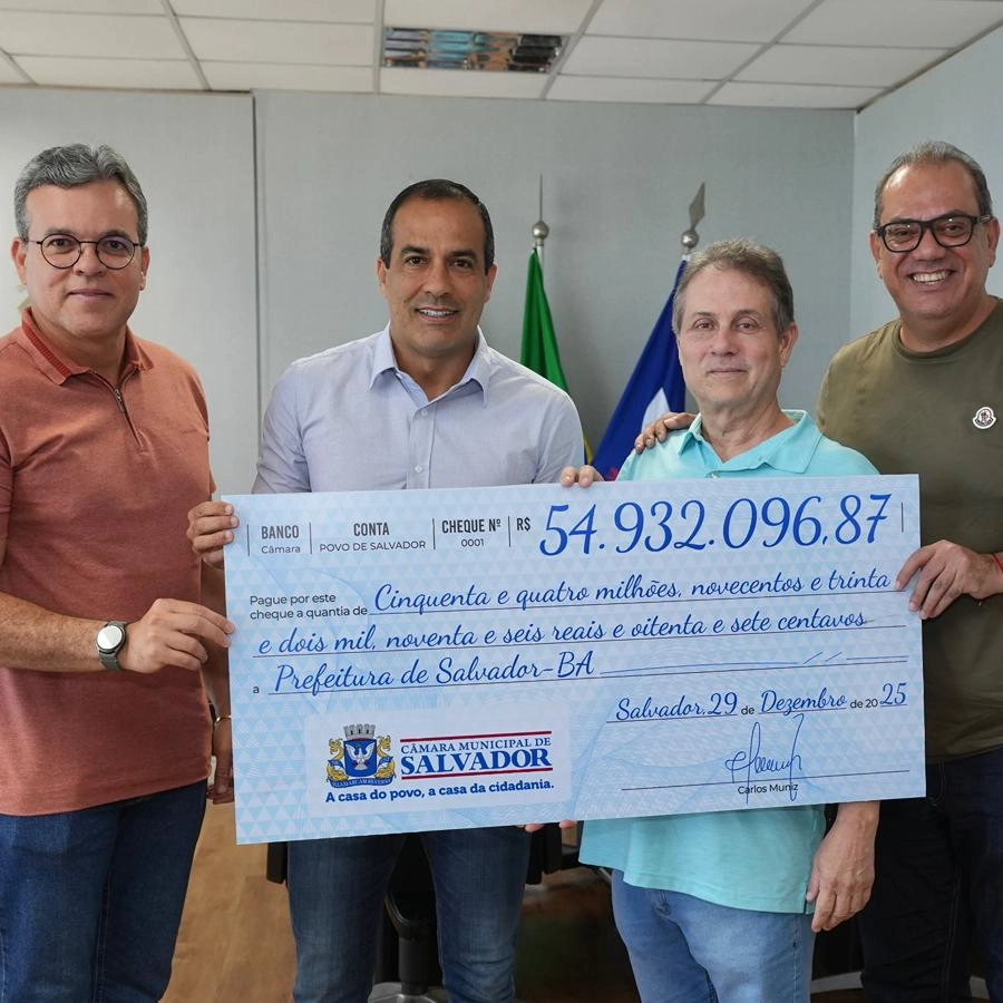Câmara de Salvador devolve quase R$ 55 milhões à Prefeitura