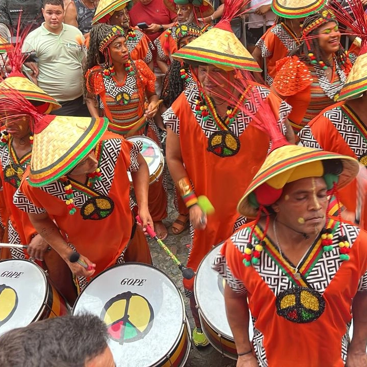 Bloco Olodum estreia no Carnaval com tradicional saída no Pelourinho