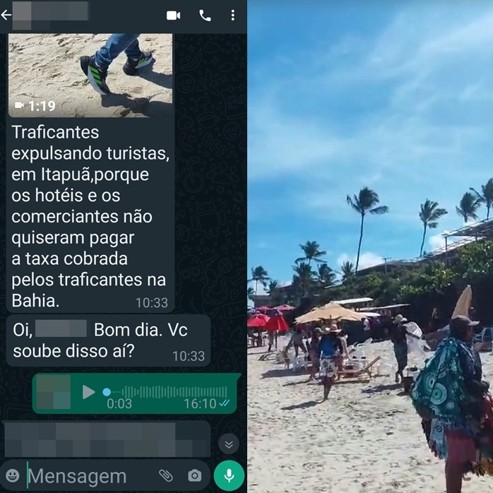 MENTIRA! Vídeo de confusão na praia não foi gravado em Salvador e não tem relação com o tráfico