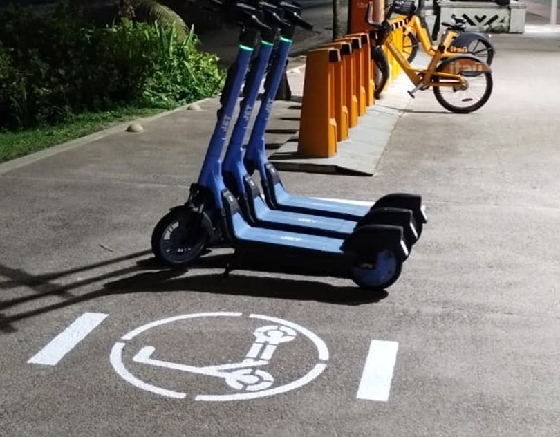 Salvador inicia demarcação física dos pontos de patinetes elétricos