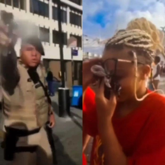Policial joga spray de pimenta durante marcha da maconha em Salvador; 'PM genocida do governo Jerônimo', diz militante