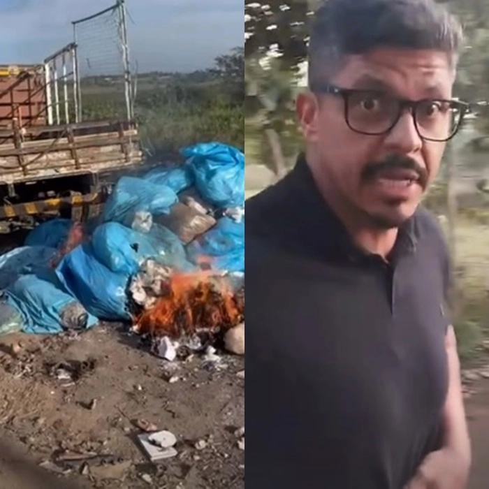 Prefeito baiano joga lixo na porta de morador que descartou material de forma irregular e viraliza