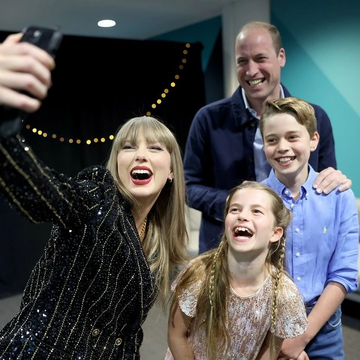 Taylor Swift encontra família real britânica após show em Londres