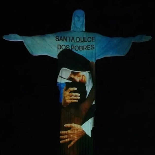 Rio e Salvador se unem em tributo a Santa Dulce no Cristo Redentor