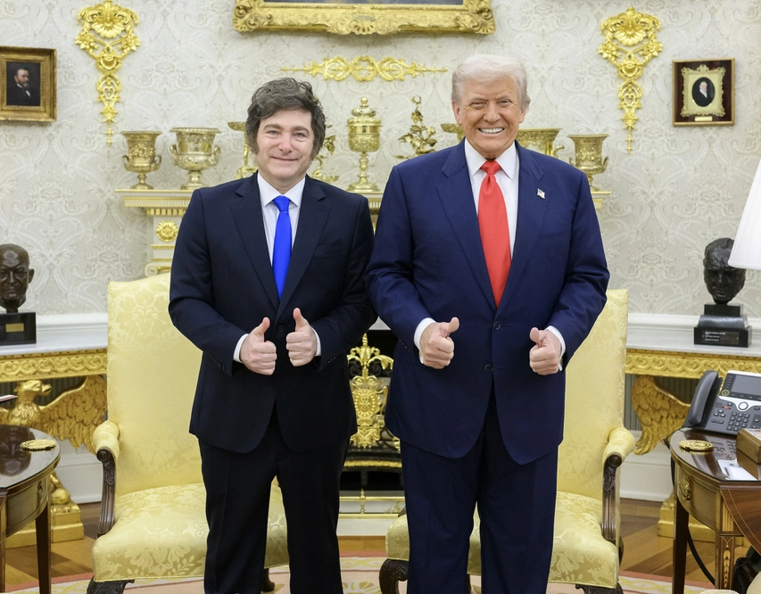 Trump recebe Milei na Casa Branca e discute ajuda financeira de US$ 20 bilhões à Argentina