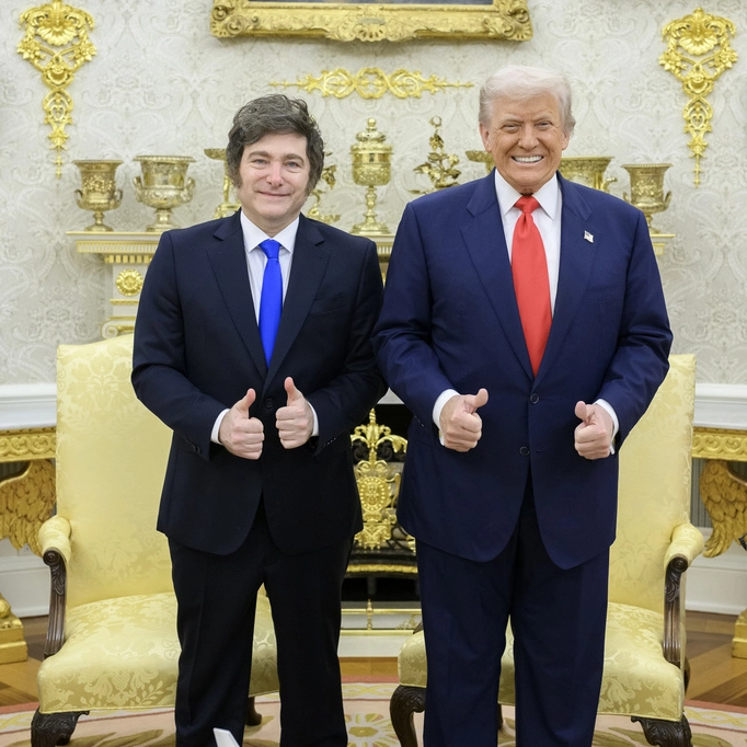 Trump recebe Milei na Casa Branca e discute ajuda financeira de US$ 20 bilhões à Argentina