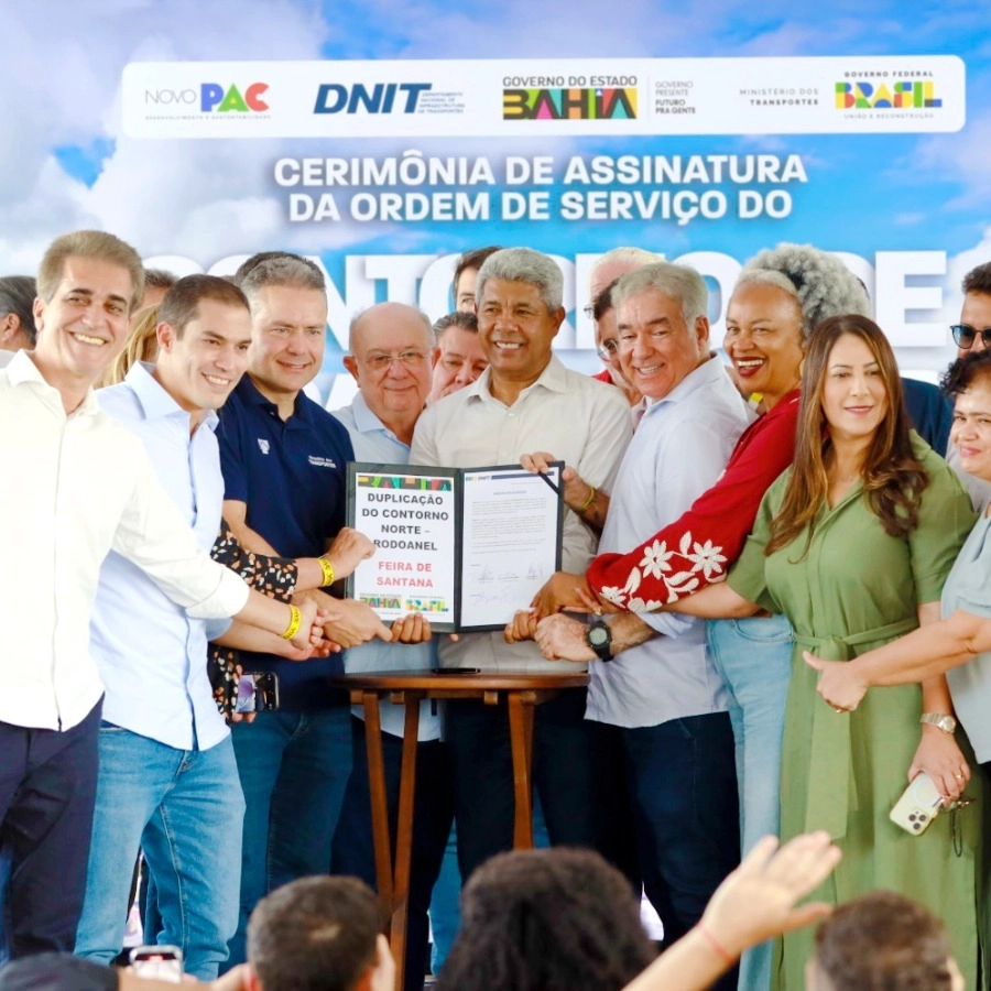 Em evento com Jerônimo Rodrigues, ministro Renan Filho autoriza início das obras de duplicação do contorno norte e leste de Feira de Santana