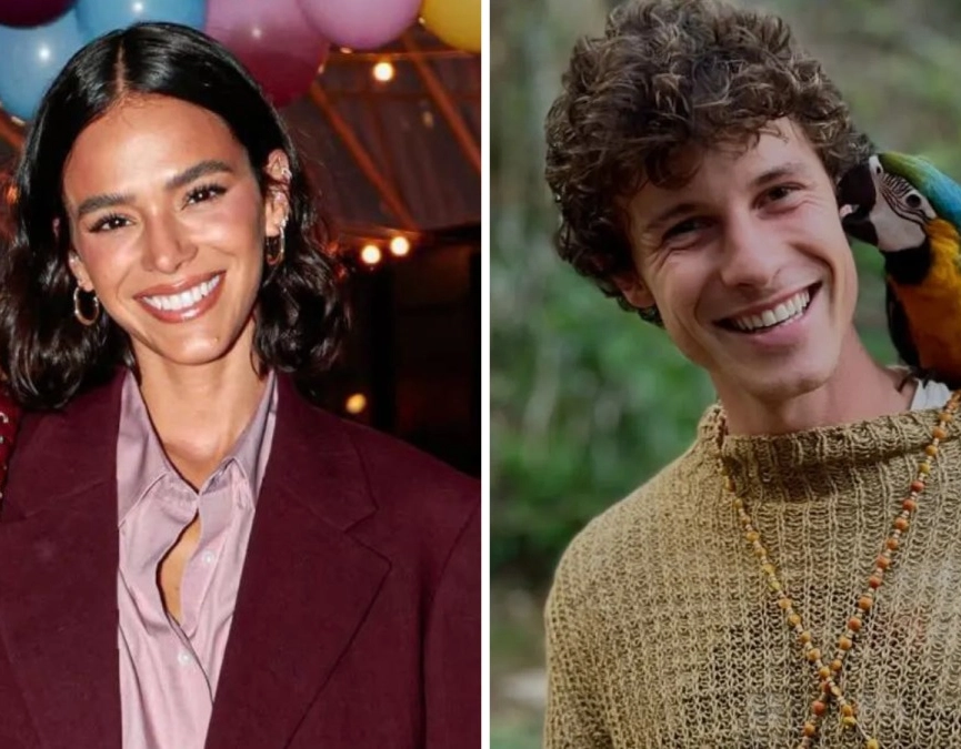 Bruna Marquezine e Shawn Mendes são flagrados juntos em voo