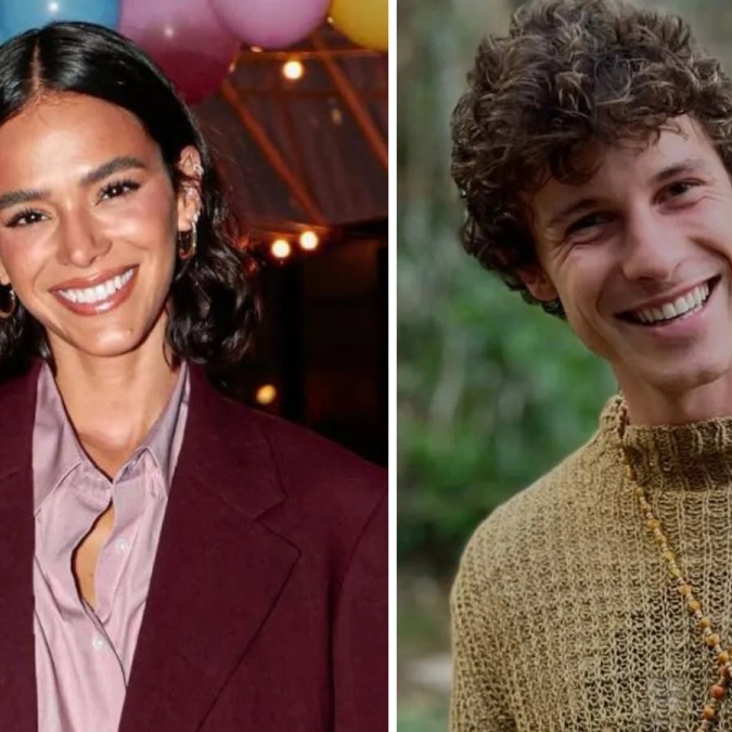 Bruna Marquezine e Shawn Mendes são flagrados juntos em voo